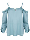 Cold Shoulder Lagoon Top - Eighty7 Boulevard 