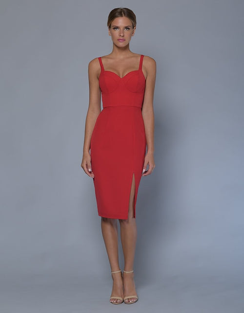 Roxanne Split Bustier Dress - Eighty7 Boulevard 