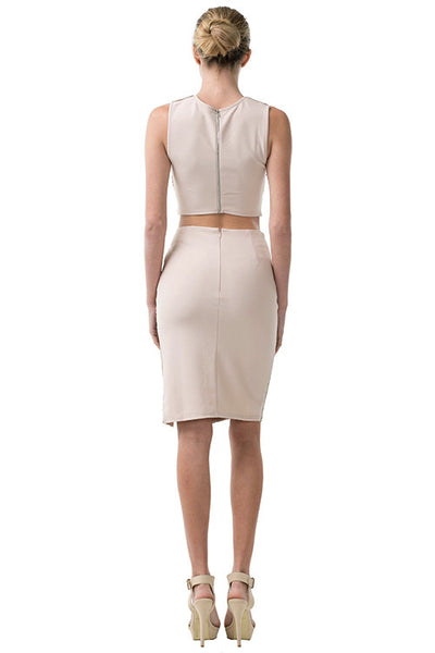 Gold Two Tone Sequin 2 Piece Set - Eighty7 Boulevard 