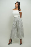 Striped Derby Pants - Eighty7 Boulevard 