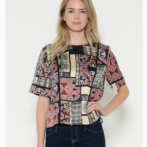 Josie Printed Top - Eighty7 Boulevard 