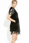 Silky Black Gilet - Eighty7 Boulevard 