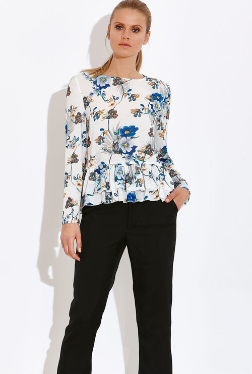 Verona Print Floral Top - Eighty7 Boulevard 