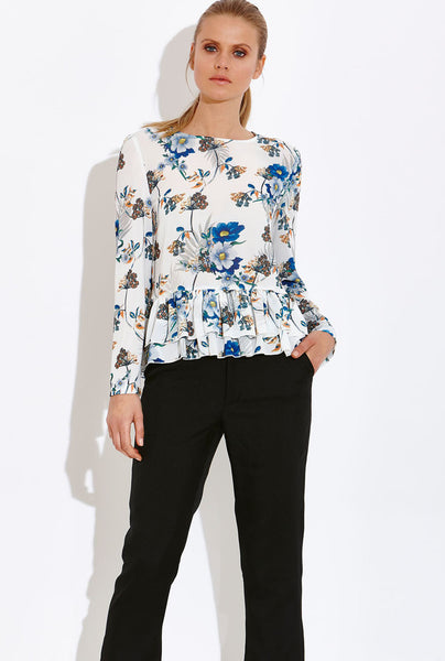 Verona Print Floral Top - Eighty7 Boulevard 