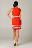 Orange Panel Dress - Eighty7 Boulevard 