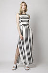 Over Exposed Ivory and Striped Maxi Dress - Eighty7 Boulevard 