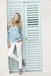 Cold Shoulder Lagoon Top - Eighty7 Boulevard 