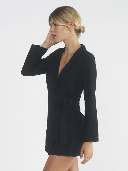 Aveena Blazer Romper - Eighty7 Boulevard 