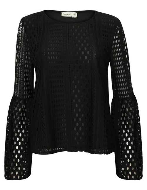 Belle Black Blouse - Eighty7 Boulevard 