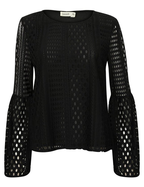 Belle Black Blouse - Eighty7 Boulevard 