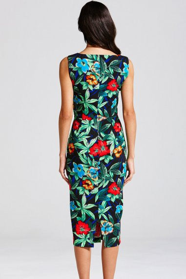 Girls On Film - Tropical Print Dress - Eighty7 Boulevard 